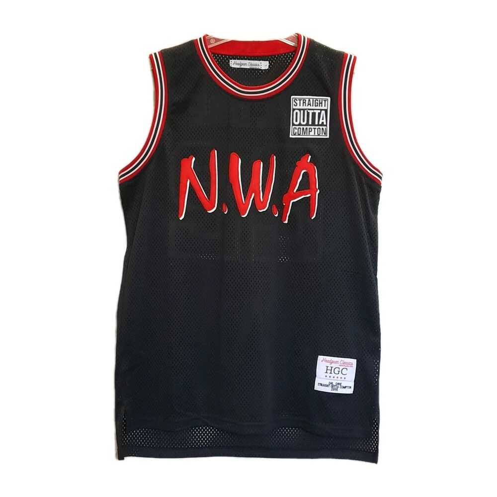 Vtg NWA Basketball Jersey Stitched Dr Dre 22 Straight Outta Compton HGC Mesh L